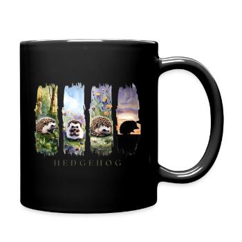 Motif nature de hérisson mignon - Mug uni - noir - Droite