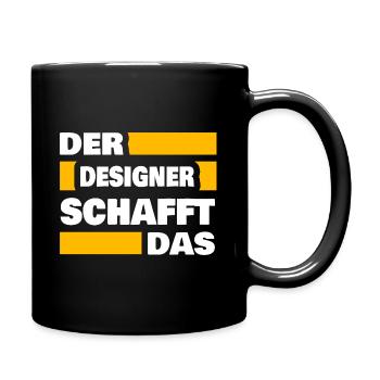 Beruf Designer - Tasse einfarbig - Schwarz - Rechts