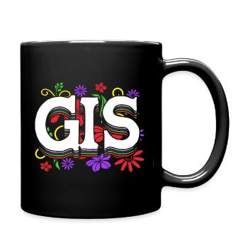 GIS Kartografie Kartograf Geography Geografie - Tasse einfarbig - Schwarz - Rechts