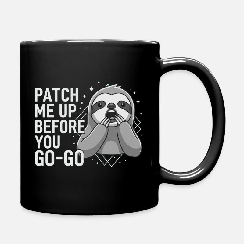 Paresseux de cybersécurité Patch Me Up - Mug uni - noir