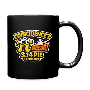 Coïncidence du Jour Pi 3.14 Conception de Gâteau Mathématique - Mug uni - noir - Droite