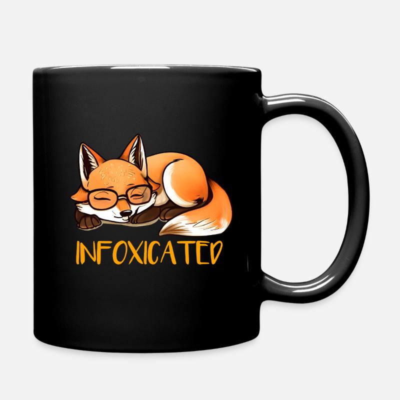 Schlafender Fuchs - Tasse einfarbig - Schwarz