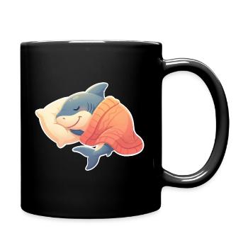 Le requin dort - Mug uni - noir - Droite