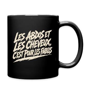 Pas d'abdos ni de cheveux - Humour pour homme - Mug uni - noir - Droite