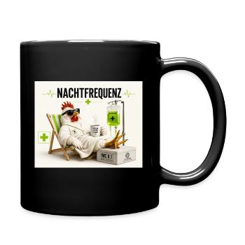 Nachtfrequenz Huhn im Sanatorium - Tasse einfarbig - Schwarz - Rechts