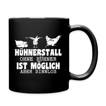 Hühnerflüsterer Huhn Hühnerhalter Hühner - Tasse einfarbig - Schwarz - Rechts