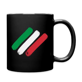 Italian Flag - Stripes - Full Colour Mug - black - Right