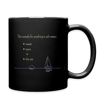 The remedy for anything... for dark products - Full Colour Mug - black - Right