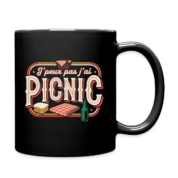 J'peux pas j'ai Picnic - Mug uni - noir - Droite
