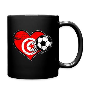 Drapeau tunisien - Mug uni - noir - Droite