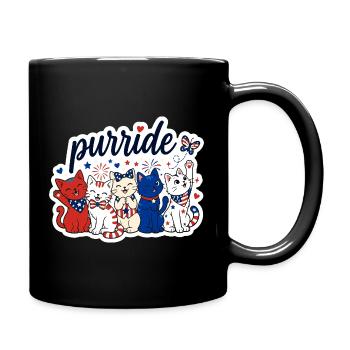 Purride Amerikanische Katzenfest - Tasse einfarbig - Schwarz - Rechts