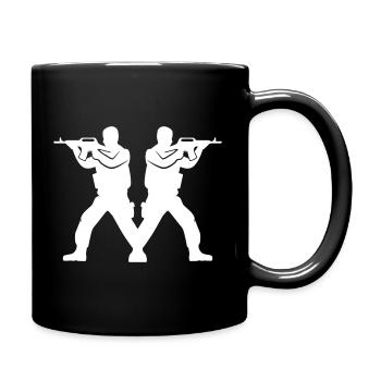 Soldier Icon - Full Colour Mug - black - Right