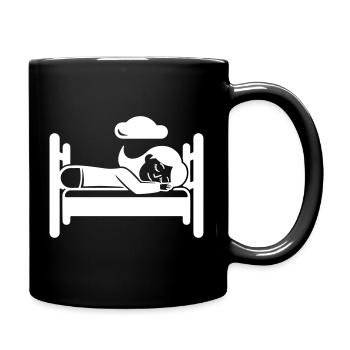 Fatigué endormi - Mug uni - noir - Droite