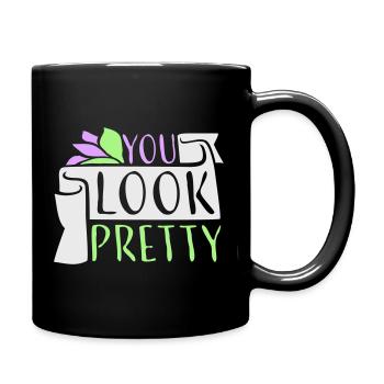 Tu as l’air assez drôle, complément Logo de l’amour de soi - Mug uni - noir - Droite