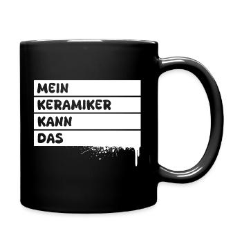 Handwerker Keramiker - Tasse einfarbig - Schwarz - Rechts