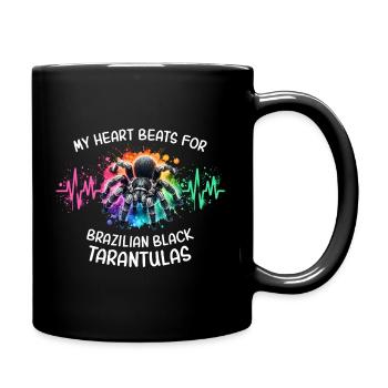 Black Tarantula Heart Line - Full Colour Mug - black - Right