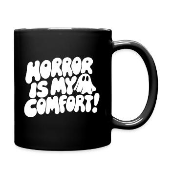 Horror Is My Comfort Quote - Full Colour Mug - black - Right