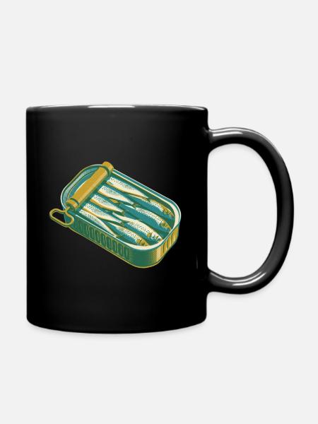 Œuvres rétro en étain de sardines - Mug uni - noir