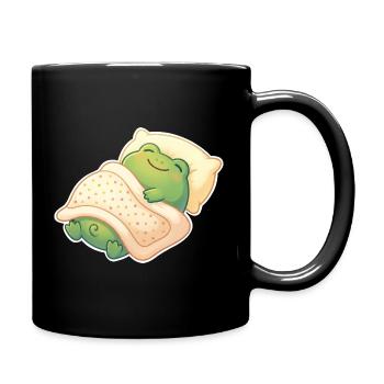 Frog Sleeping - Full Colour Mug - black - Right