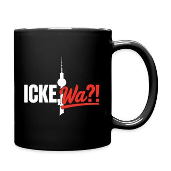 Icke Wa Berlin Fernsehturm Spruch Design - Tasse einfarbig - Schwarz - Rechts
