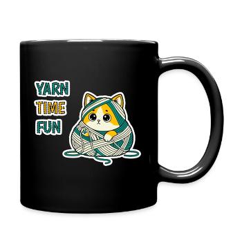 Art cadeau cadeau en laine mignonne Kitty Baby Cat Kawaii - Mug uni - noir - Droite