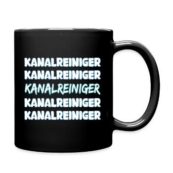 Beruf Kanalreiniger - Tasse einfarbig - Schwarz - Rechts