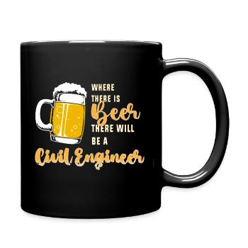 Bau Ingenieur Baustelle Bauarbeiter - Tasse einfarbig - Schwarz - Rechts