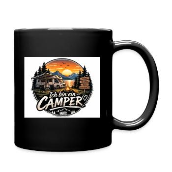 Ich bin ein Camper - Tasse einfarbig - Schwarz - Rechts