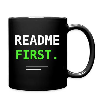 README First Programmer IT Humor Nerd Gift! - Full Colour Mug - black - Right