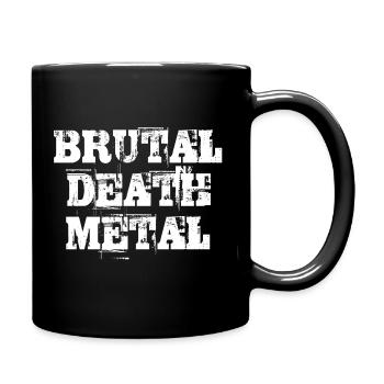 Brutal Death Metal Typography - Full Colour Mug - black - Right