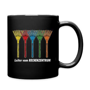 Gärtner Garten, Leiter vom Rechenzentrum Admin EDV - Tasse einfarbig - Schwarz - Rechts