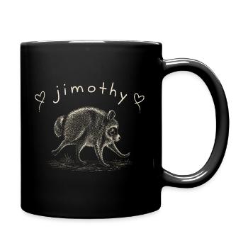 Cute Raccoon | Vintage Woodland Animal Illustratio - Full Colour Mug - black - Right