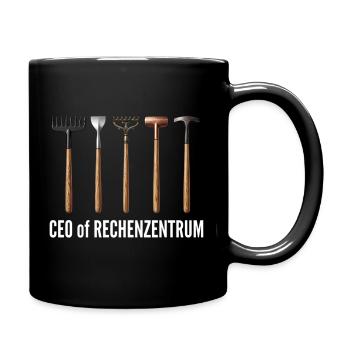 Leiter vom Rechenzentrum Gärtner - Tasse einfarbig - Schwarz - Rechts