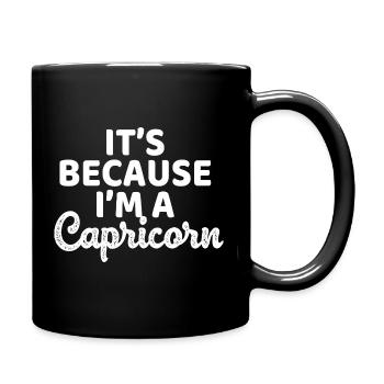 Zodiac sign Capricorn - Full Colour Mug - black - Right