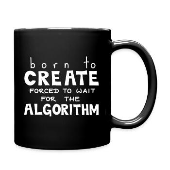 Né pour créer, blanc - Mug uni - noir - Droite