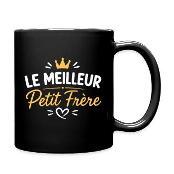 Meilleur Petit Frère Couronné - Mug uni - noir - Droite