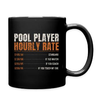 Pool Player Hourly Rate - Full Colour Mug - black - Right