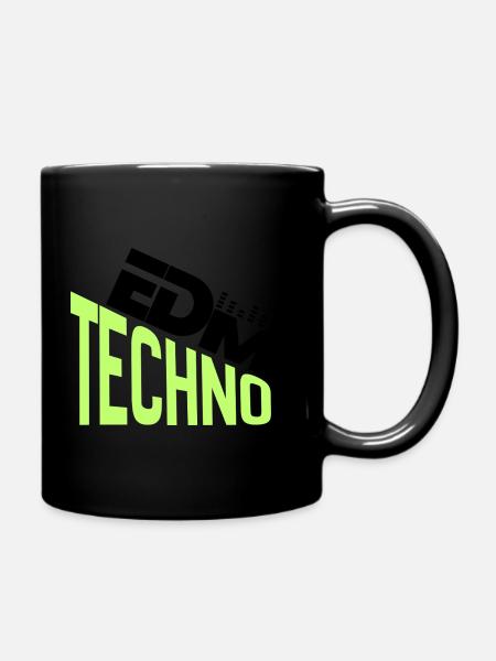 Techno-Neon-Glyphen - Tasse einfarbig - Schwarz
