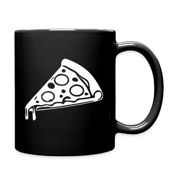 Pizza Slice Gift Pizzeria - Full Colour Mug - black - Right