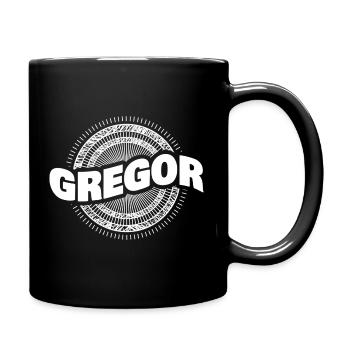 Name Gregor - Tasse einfarbig - Schwarz - Rechts
