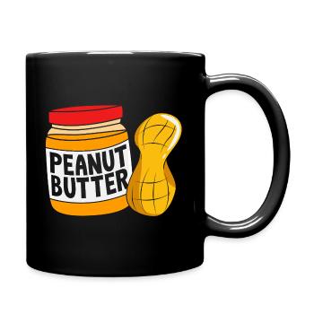 Pâte d’arachide - Mug uni - noir - Droite
