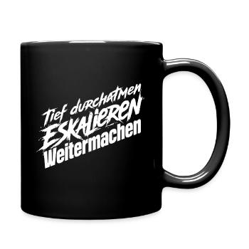 Nerven Behalten - Tasse einfarbig - Schwarz - Rechts