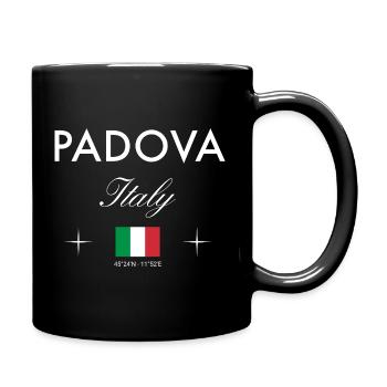 Padua Italy Coordinates Travel Souvenir - Full Colour Mug - black - Right