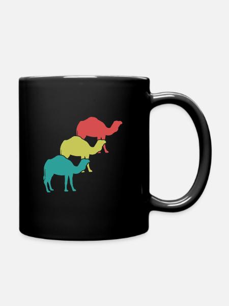 Kamel Trio Retro-Look - Tasse einfarbig - Schwarz