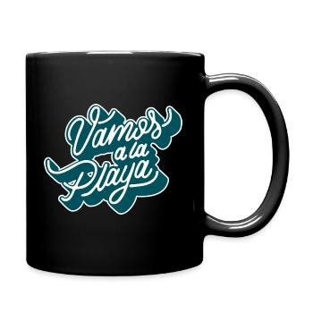 Vamos à la playa - Tasse einfarbig - Schwarz - Rechts