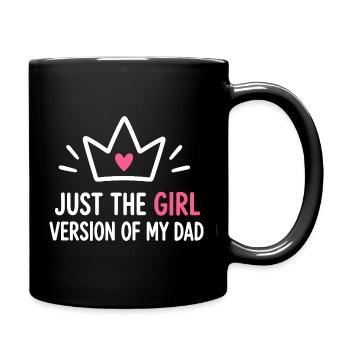 Mädchenversion von Dad Crown Tee - Tasse einfarbig - Schwarz - Rechts
