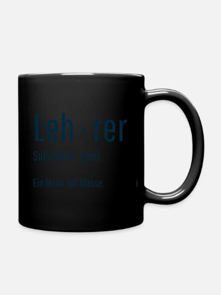 Lehrer Substantiv Definition Schule Geschenk - Tasse einfarbig - Schwarz