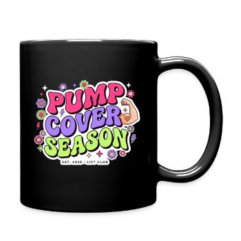 Pump Cover Season Fitness Retro Blumen Gym Style - Tasse einfarbig - Schwarz - Rechts
