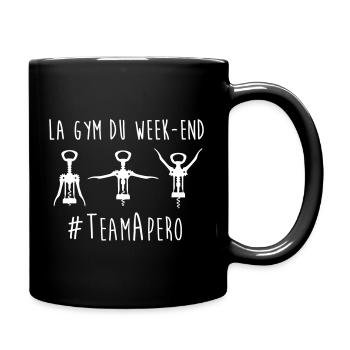 gym week end - Mug uni - noir - Droite