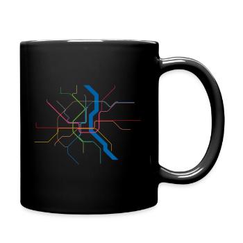 Subway Cologne (dunkel) - Tasse einfarbig - Schwarz - Rechts
